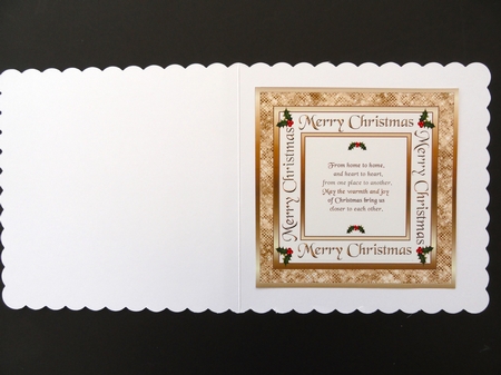 Golden Poinsettia square card by Valerie Spowart