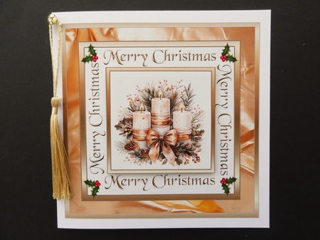 Golden Candles square card by Valerie Spowart
