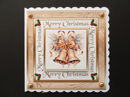 Golden Bells square card by Valerie Spowart