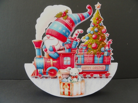 All Aboard for Christmas 7 XL Rocker Card  by Valerie Spowart