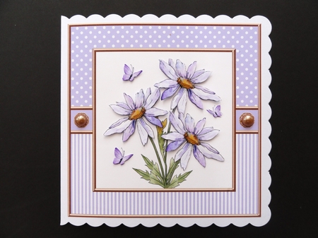 Lovely watercolor daisies - Card two by Valerie Spowart