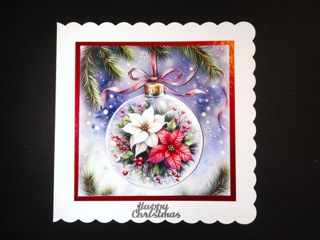 Watercolor Christmas Ornament Floral by Valerie Spowart