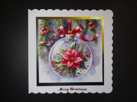 Watercolor Christmas Ornament Floral by Valerie Spowart