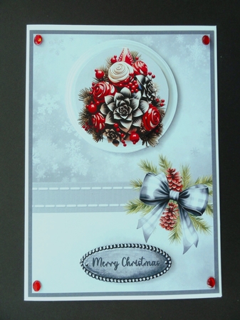 Christmas Cones Card Front by Valerie Spowart