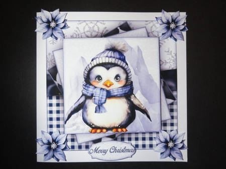 Blue Winter Penguin Mini Kit  by Valerie Spowart