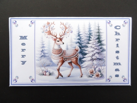 Bejeweled reindeer money wallet. by Valerie Spowart