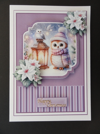 A5 Winter Owls 3 by Valerie Spowart