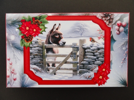 Winter Friends, Donkey & Robin - Money Wallet by Valerie Spowart
