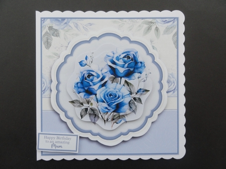 Blue Winter Florals Topper & Pyramage Sheets 2-5 - x8 A4 Sheets  by Valerie Spowart