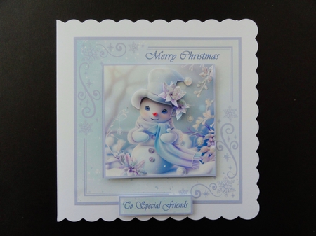Cute Christmas Snowman by Valerie Spowart