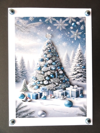 A4 - Christmas Bleu by Valerie Spowart
