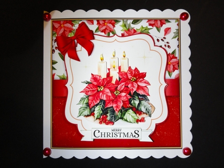 Poinsettia Candles Christmas Mini Kit by Valerie Spowart