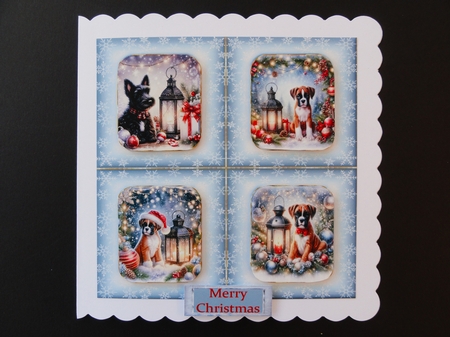 Pups at Christmas 3 by Valerie Spowart
