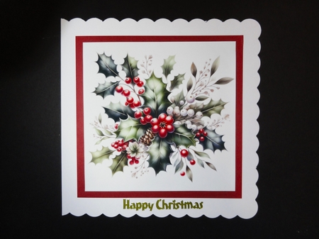 Christmas Holly Card Toppers by Valerie Spowart