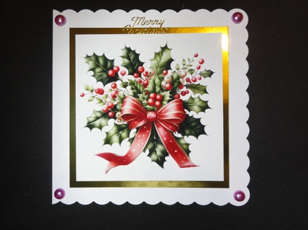 Christmas Holly Card Toppers by Valerie Spowart
