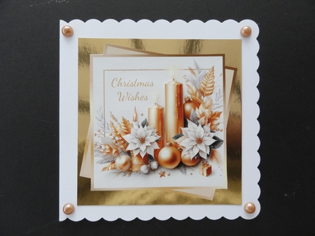 12 Gold Christmas Candle Toppers by Valerie Spowart