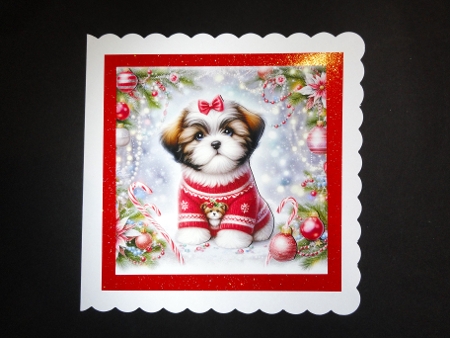 Christmas Jumper Pups 10 by Valerie Spowart