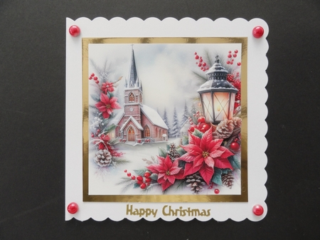 Winter Village Church by Valerie Spowart