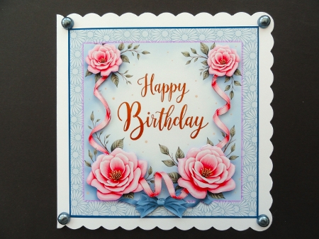 Sweet Blue Rose Birthday by Valerie Spowart