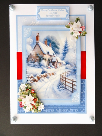 Christmas Country Cottage - 5x7 by Valerie Spowart