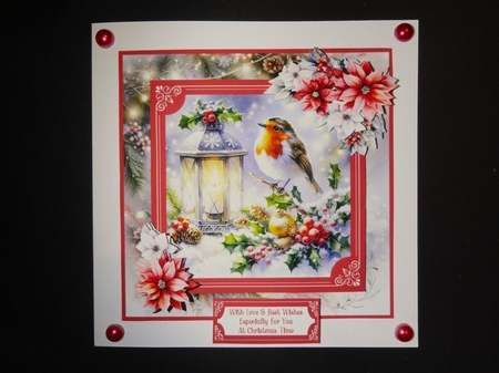 Robin And Candle Light - 6x6 2 by Valerie Spowart