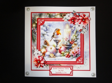 Robin And Candle Light - 6x6 4 by Valerie Spowart