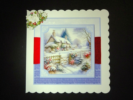 Christmas Country Cottage - 7x7 Mini Kit by Valerie Spowart