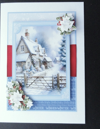 Christmas Country Cottage - 5x7 2 by Valerie Spowart