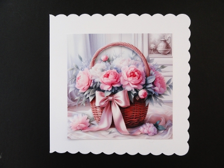 Basket Of Peonies by Valerie Spowart