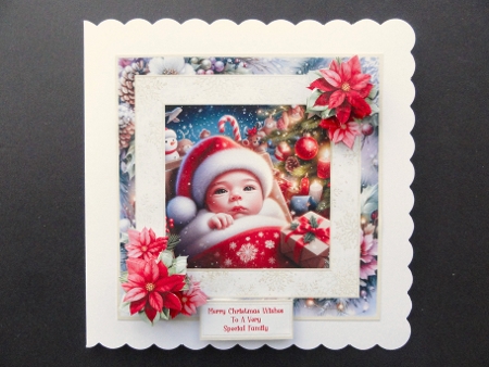 Merry Christmas Wishes On Babys 1st Christmas - 7x7 4 by Valerie Spowart