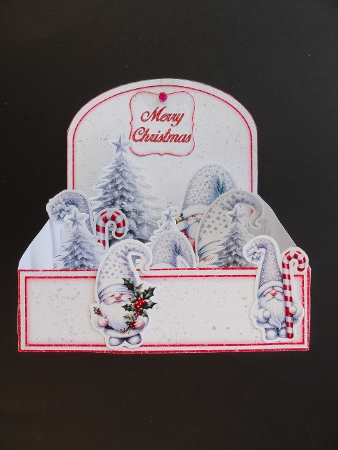 Silver & Red Gnome Box Card Mini Kit  by Valerie Spowart