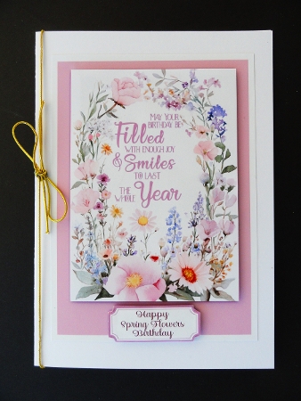 4 x Spring Flowers Birthday 5 x 7 Card Collection by Valerie Spowart