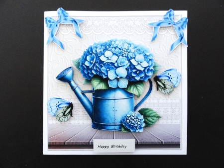 Watering can Hydrangea´s Mini Kit by Valerie Spowart
