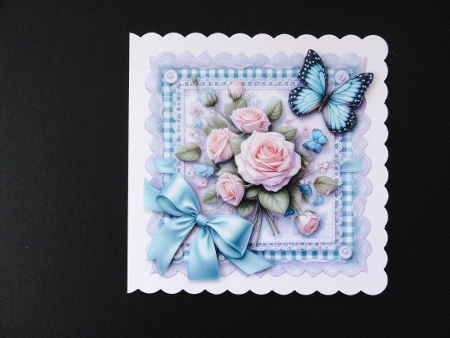 roses and butterflies mint 3 by Valerie Spowart