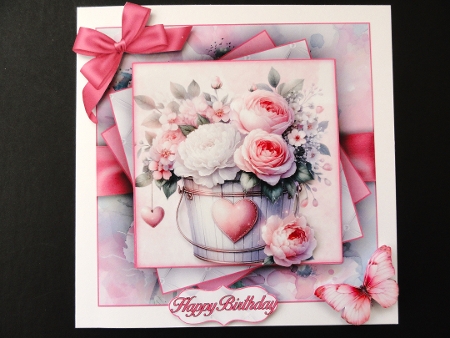 Buckets Of Flowers Mini Kit 7x7 by Valerie Spowart