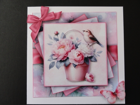 Buckets Of Flowers Mini Kit 7x7 by Valerie Spowart