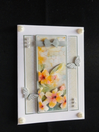 Buttercups & Butterfly 5 x 7 Card by Valerie Spowart