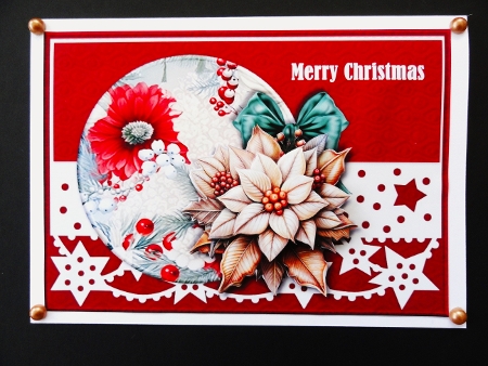 A5  Golden Poinsettia´s Mini Kit by Valerie Spowart