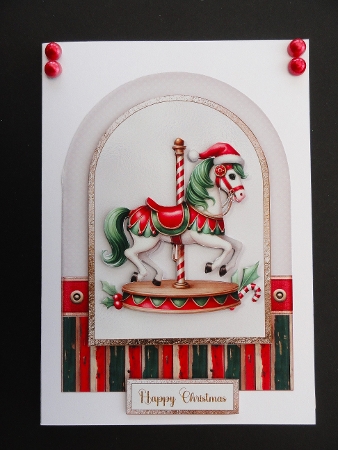 Carousel Cut and Fold Card Kit-6 by Valerie Spowart