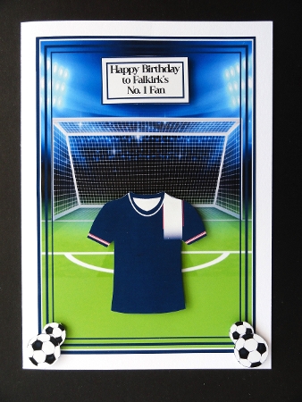 A5 Falkirk - Card Front with Toppers, sentiments and decoupage   by Valerie Spowart