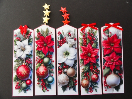 Christmas Bookmarks Set 1 by Valerie Spowart