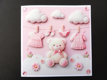 Teddy bear - CARD FRONTS by Valerie Spowart