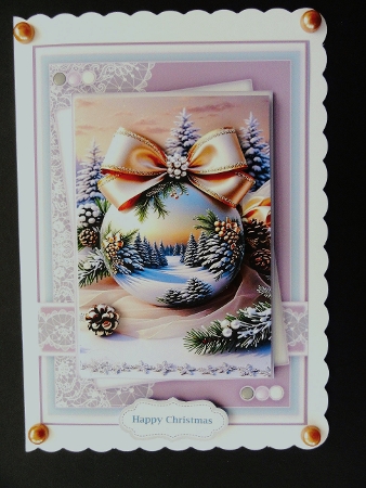 Winter Scene Beautiful Bauble by Valerie Spowart