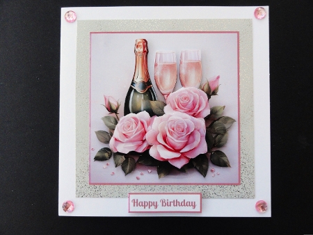 Pink Roses And Champagne Step By Step. by Valerie Spowart