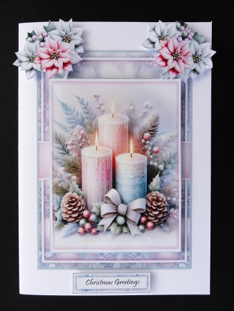 cup1384126_58488 - Festive Candles With 3 Toppers - Makes 3 Cards