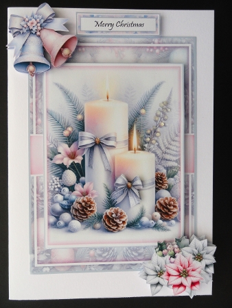 Festive Candles With 3 Toppers - Makes 3 Cards by Valerie Spowart