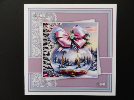 6x6_Winter Scene Beautiful Bauble 3 by Valerie Spowart