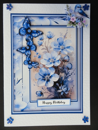 Bleu Flowers 1 - Mini Kit by Valerie Spowart