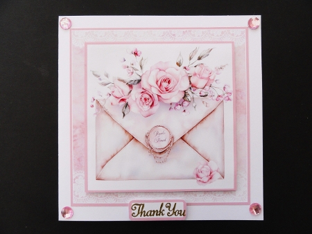Floral Letters Card Front With Matching Gift Tags 6x6 by Valerie Spowart