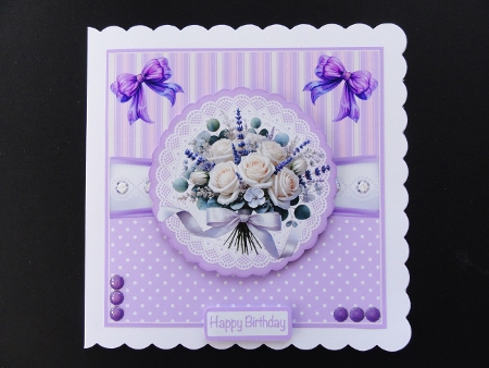 Bouquet of Roses Card Front 6x6 by Valerie Spowart